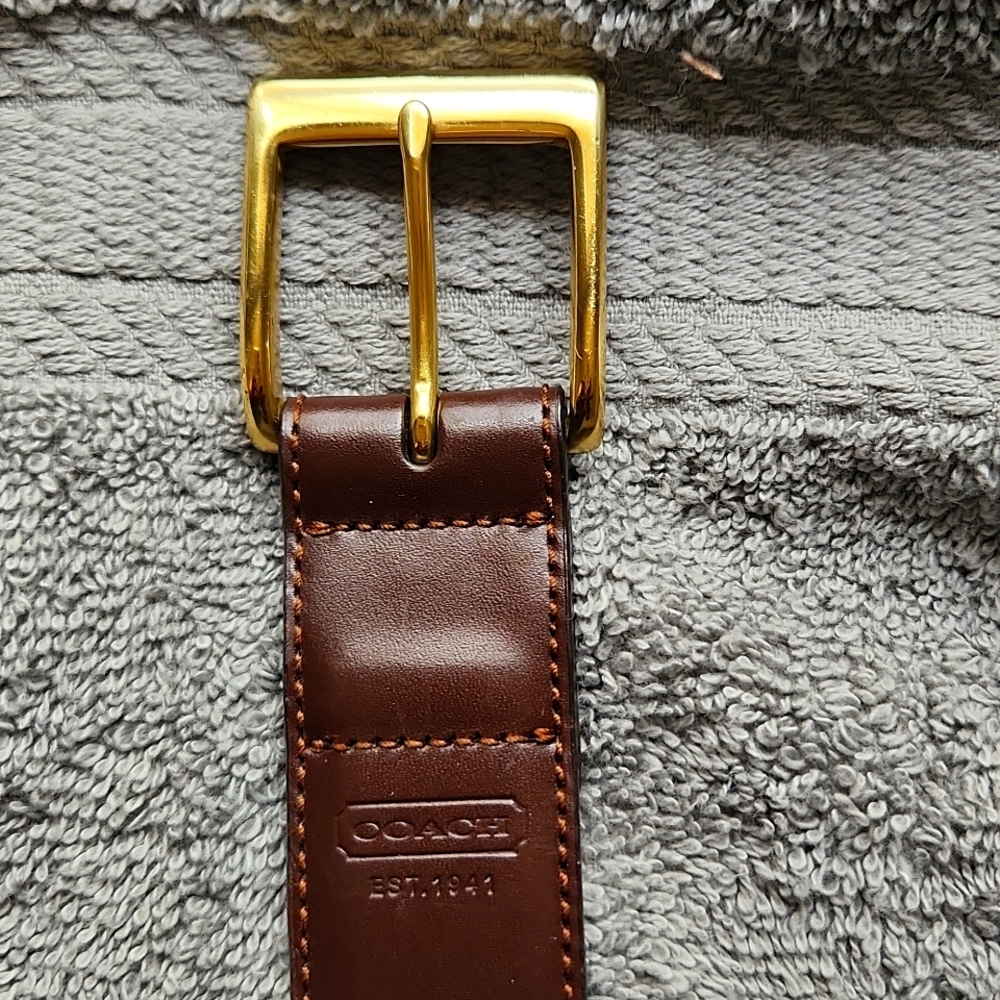 Coach 38” Mens Leather Brown Belt